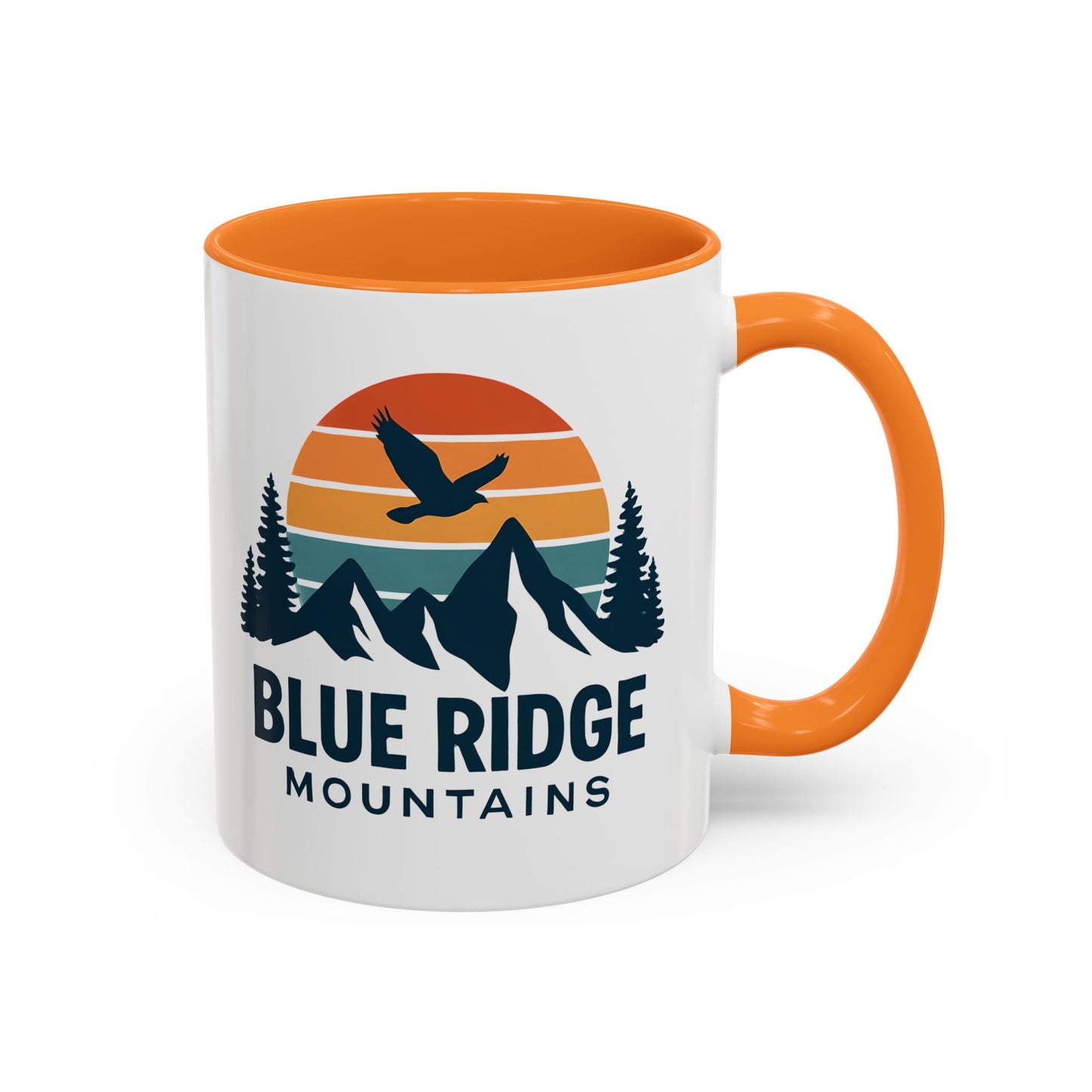 Blue Ridge Mountains, One Happy Camper, Accent Coffee Mug, Blueridge Mug, Blue Ridge Parkway, Camping Coffee Mug, Camping Gift