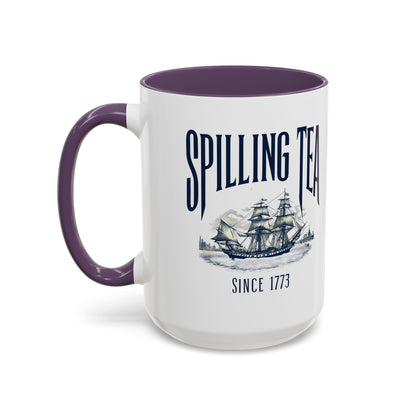 Spilling Tea Since 1773 Coffee Mug, Patriotic Coffee Mug, Funny Patriot Gift, American Freedom, Memorial Day