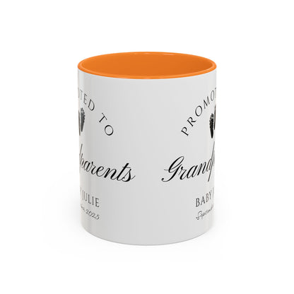 Promoted to Grandparents Mug, Pregnancy Announcement Coffee Cup, Baby Reveal Gift, New Grandparent Mug, Personalized Baby Announcement