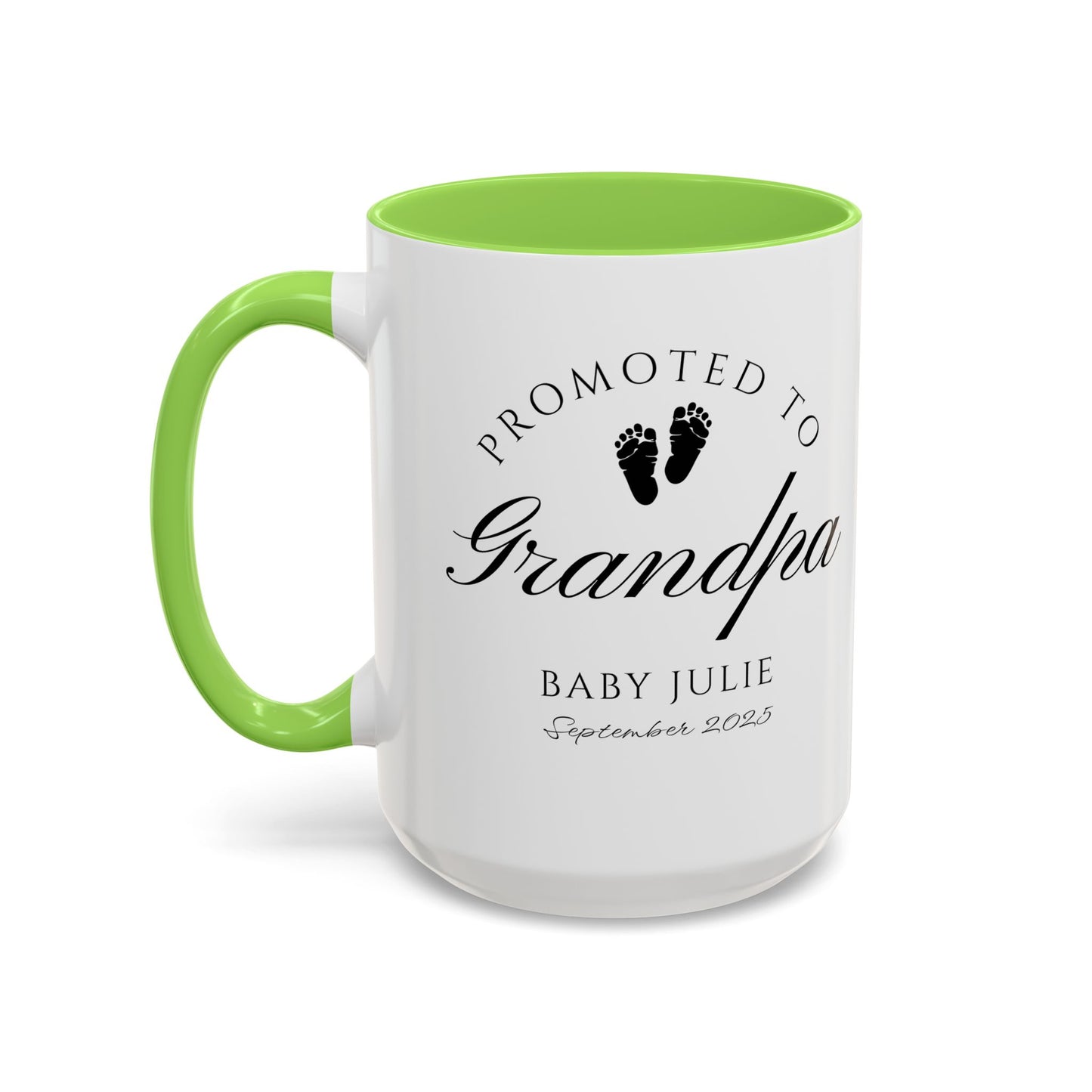 Promoted to Grandpa Mug, Personalized New Grandpa Gift 2025, Custom Baby Announcement Coffee Cup, Pregnancy Reveal for Grandfather, First Grandchild Gift
