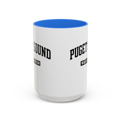 Seattle, Tacoma, Puget Sound Washington Accent Coffee Mug, Tacoma, Puget Sound Gift, Puget Sound WA, Washington Souvenir, Puget Sound Mug