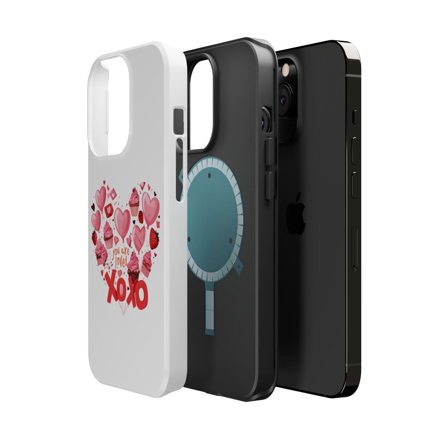 Valentine's Day Magnetic Tough Cases, Cute Phone Cover, Gift for Her, Love Heart Design, Personalizable Tech Accessory