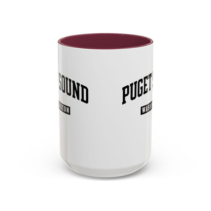 Seattle, Tacoma, Puget Sound Washington Accent Coffee Mug, Tacoma, Puget Sound Gift, Puget Sound WA, Washington Souvenir, Puget Sound Mug