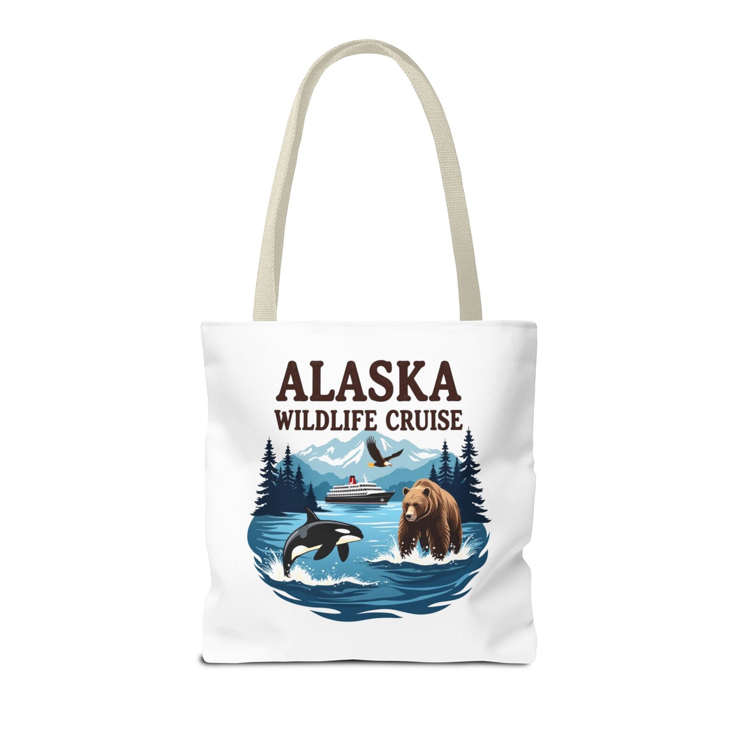 Alaska Wildlife Cruise Tote Bag, Adventure Lovers Gift, Cruise Squad 2025, Alaska Vacation Tote Bag, Alaskan Cruise Tote