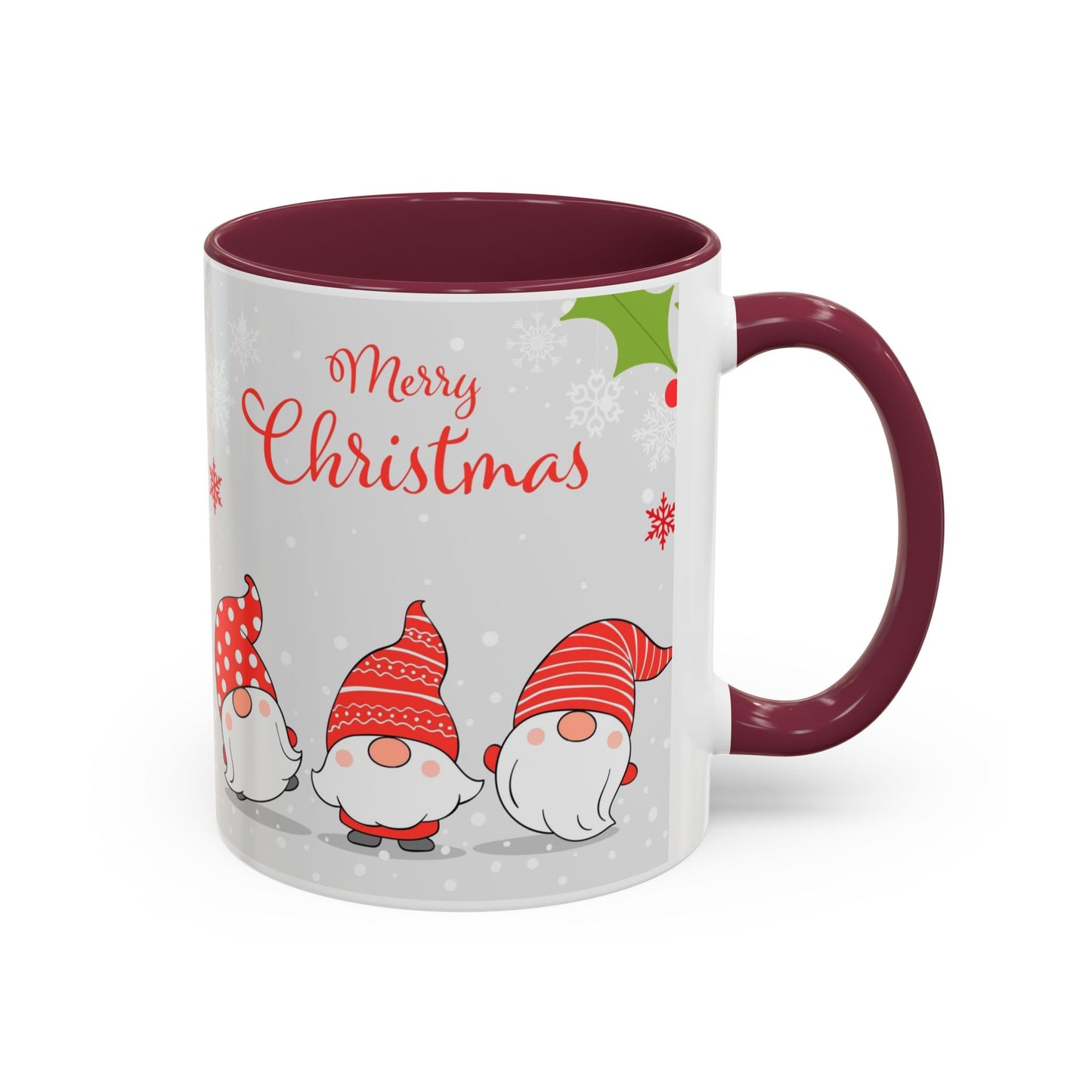 Dancing Merry Christmas Gnome Mug, Cute Holiday Coffee Cup, Festive Winter Gift for Gnome Lovers, Christmas Morning Hot Cocoa Cup, Holiday Drinkware