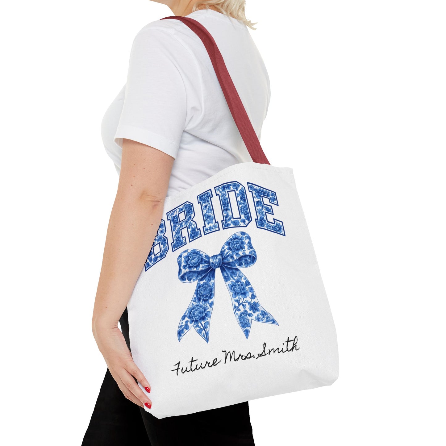 Bridal Tote Bag, Future Mrs. Smith Gift, Wedding Planning, Bride-to-Be Accessory, Personalized Bridal Shower Favor