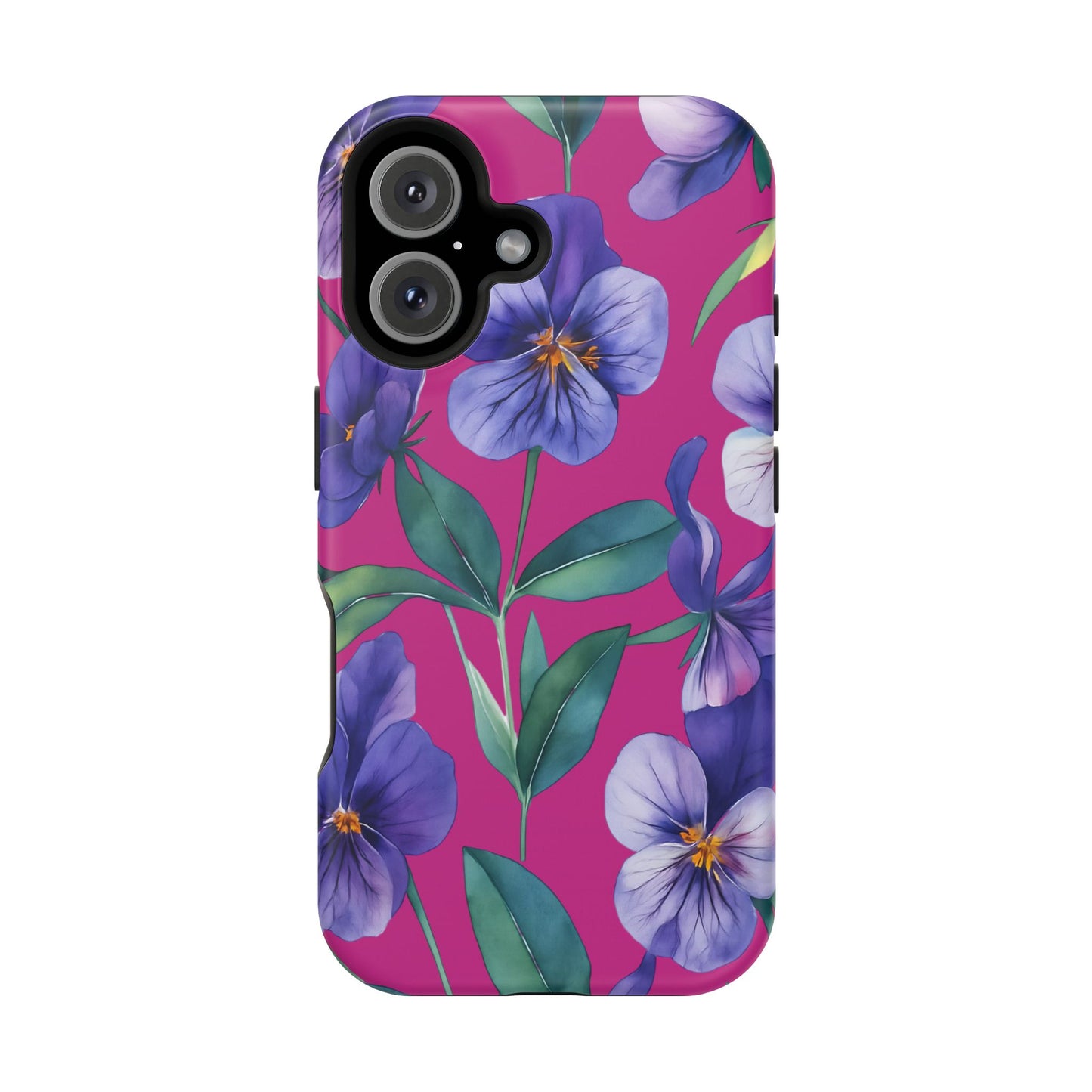 African Violet Floral Magnetic Tough Case, Summer Iphone Case, Wildflower Case, Flower Phone Cover, Stylish Phone Case