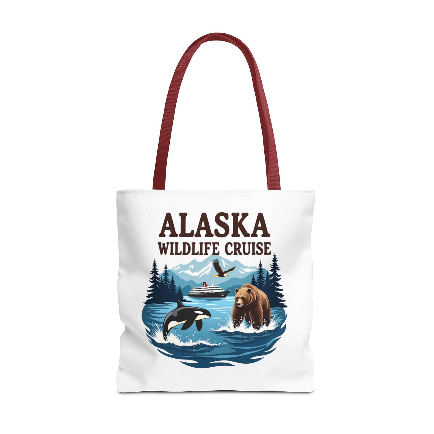 Alaska Wildlife Cruise Tote Bag, Adventure Lovers Gift, Cruise Squad 2025, Alaska Vacation Tote Bag, Alaskan Cruise Tote