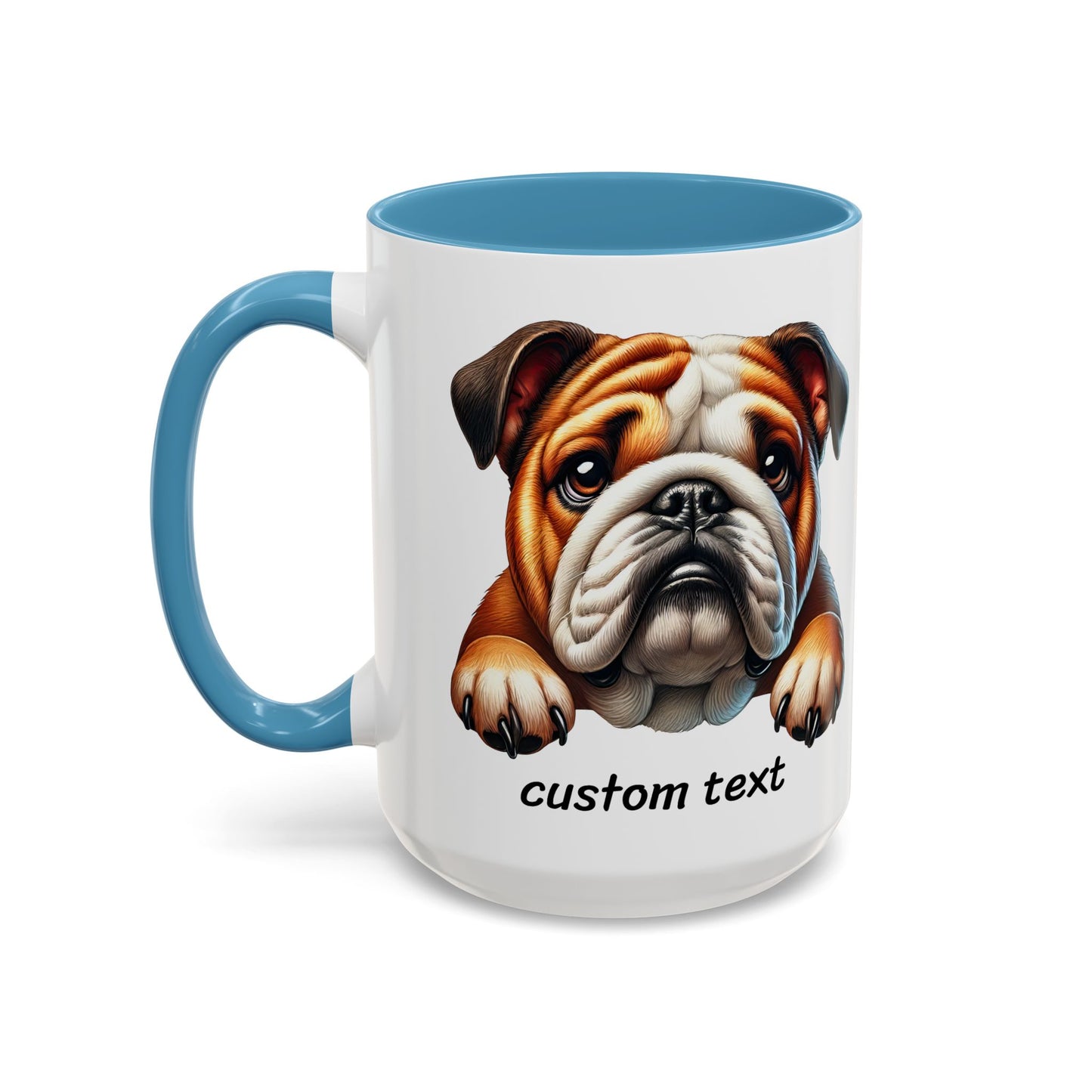 Funny Dog Lover English Bulldog Accent Mug - "Dog is Friendly, I am Not"
