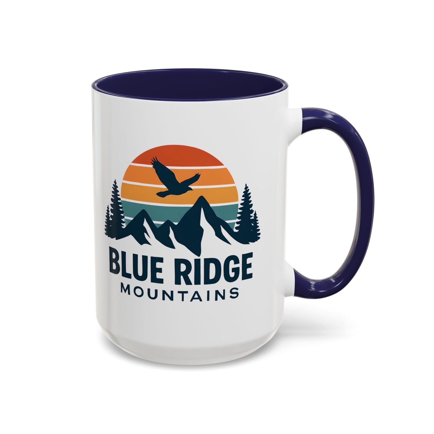 Blue Ridge Mountains Accent Coffee Mug, Appalachian Trail Mug, Smokey Mountains Souvenir, North Carolina Gift, Virginia Gift