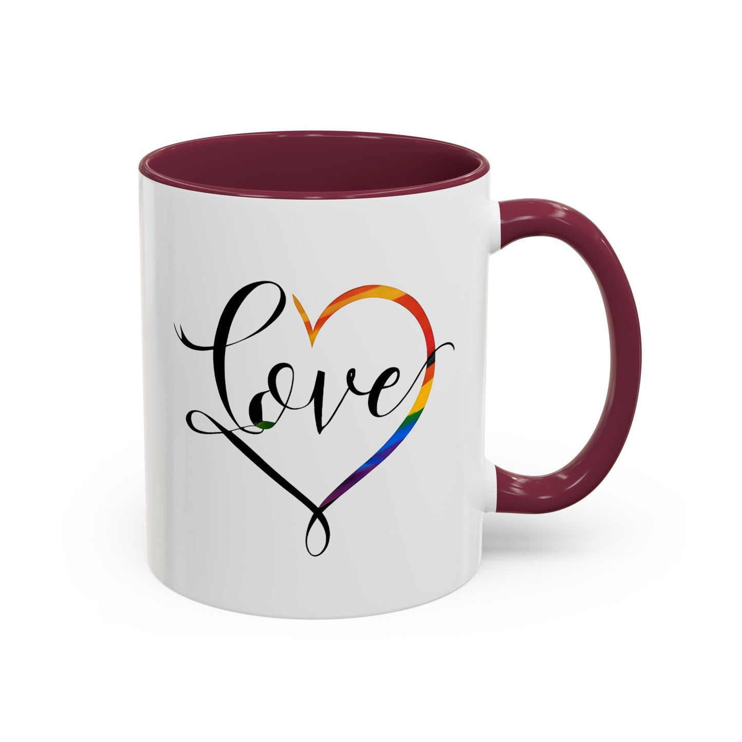Celebration Rainbow Heart Mug  - Celebrate Diversity and Unity  - Valentine's Gift - Pride Celebration Mug