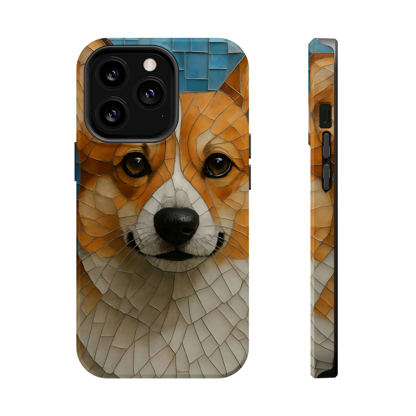 Corgi Mosaic Magnetic Tough Phone Case, Corgi Phone Case, Pembroke Welsh Corgi, Dog iPhone Case, Pet Phone Case