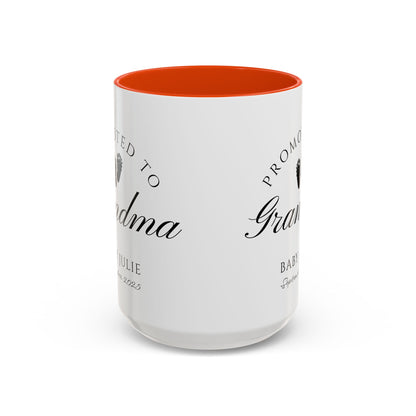 Promoted to Grandma Mug, Pregnancy Announcement Coffee Cup, Baby Reveal Gift, New Grandparent Mug, Grandma to Be Gift, Custom Baby Announcement