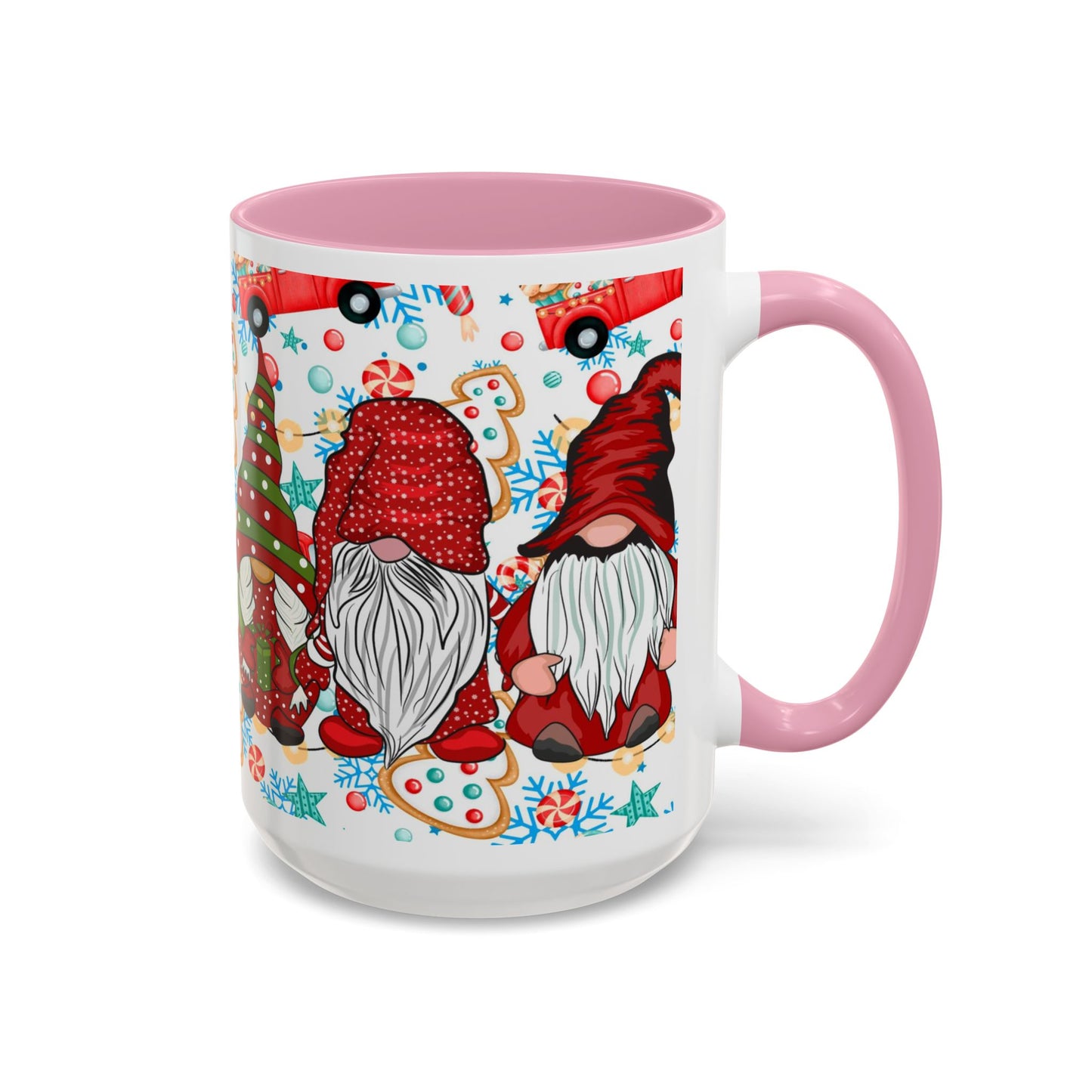 Gingerbread Christmas Gnome Mug with Cookies and Candy, Cute Holiday Coffee Cup, Festive Gnome Lover Gift, Winter Hot Cocoa Mug, Holiday Kitchen Drinkware