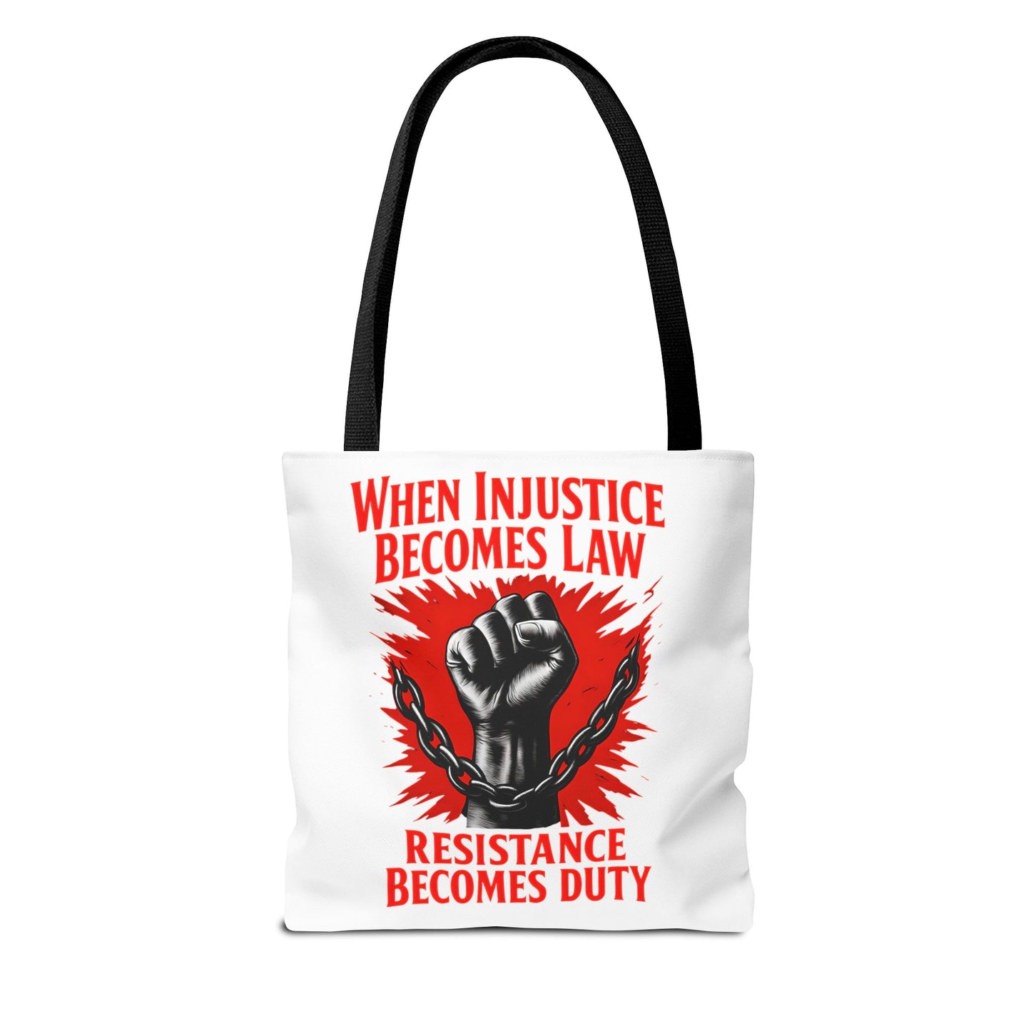 Resistance Duty Tote Bag, Political Protest Tote, Graphic Tote Bag, Subtle Anti Trump, Trendy Tote Bag, Injustice Law