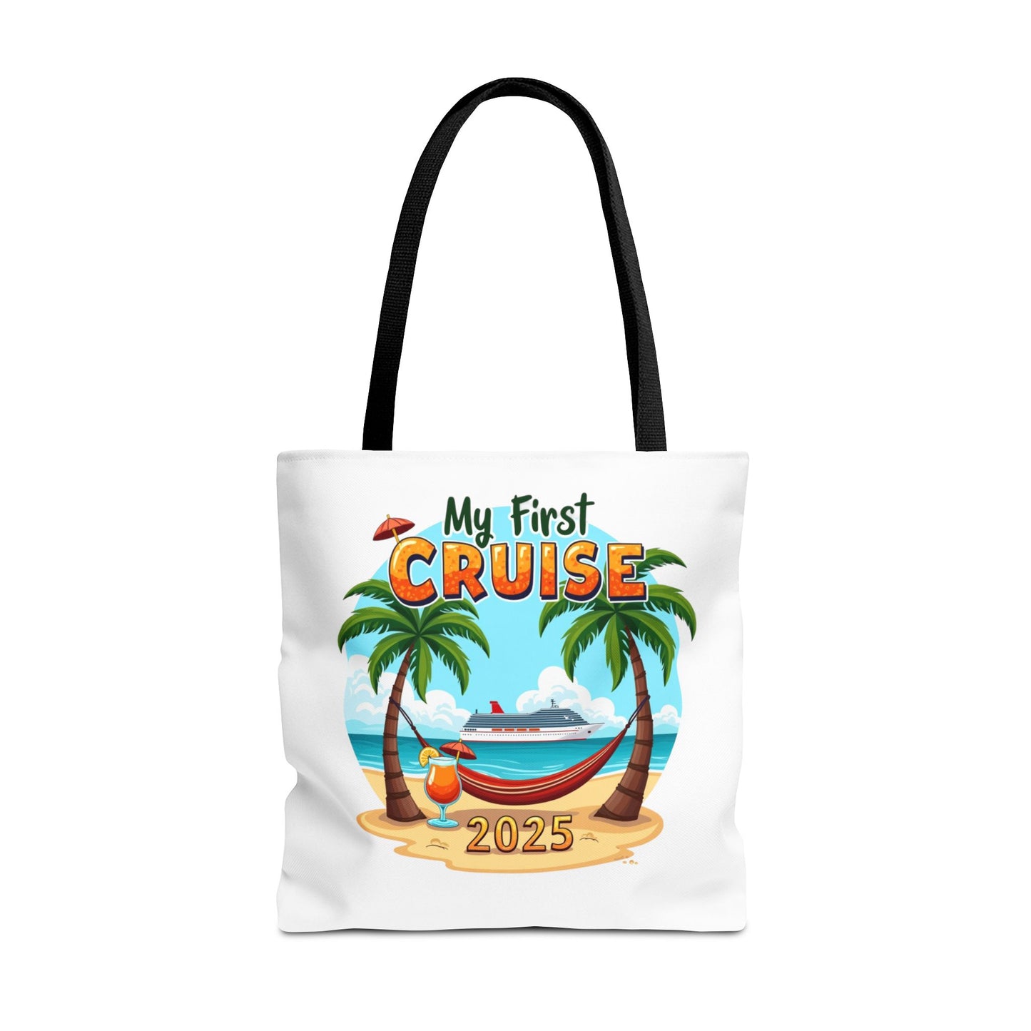 My First Cruise Tropical Tote Bag 2025, Stylish Travel Tote, Cruise Squad 2025 Bag, Family Vacation Gift, Beach Bag