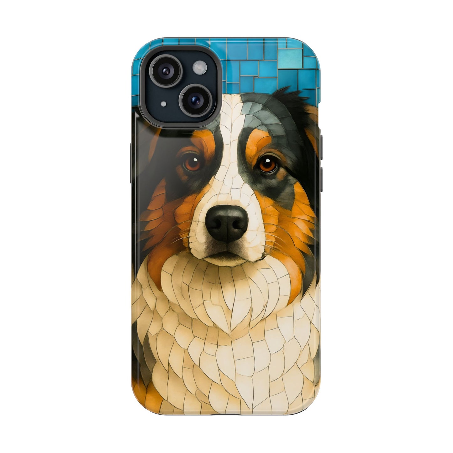Australian Shepherd Mosaic Phone Case, iPhone Dog Case, Dog Lover Gift, Shepherd Dog Cover, Dog Phone Protector