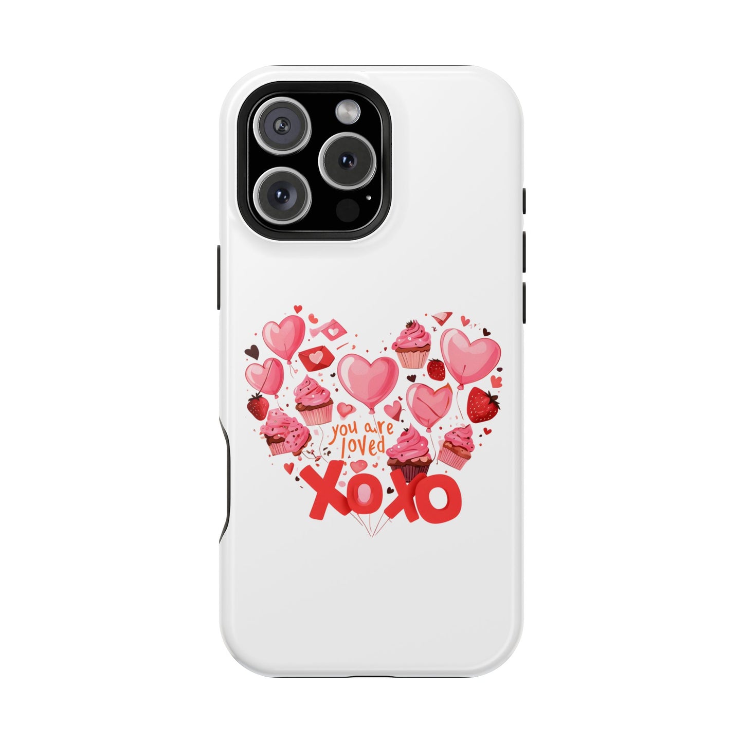 Valentine's Day Magnetic Tough Cases, Cute Phone Cover, Gift for Her, Love Heart Design, Personalizable Tech Accessory