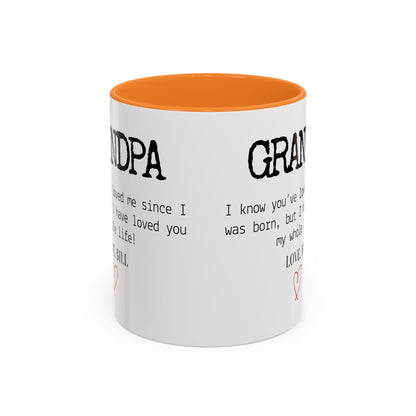 Personalized Grandpa Mug, Gift from Grandchild, Custom Message Coffee Cup, Grandpa Birthday Gift, Father’s Day Mug, Sentimental Gift for Grandpa