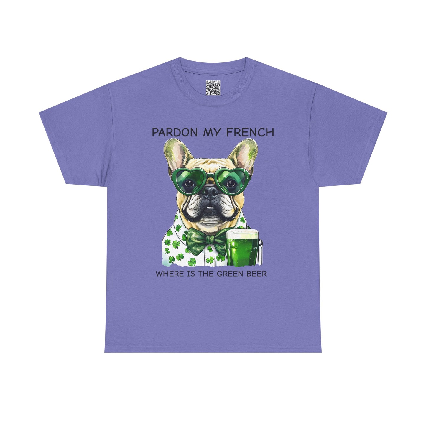 Lucky Paws St. Patricks Day Dog Lover Tee, Funny Green Beer French Bulldog Shirt