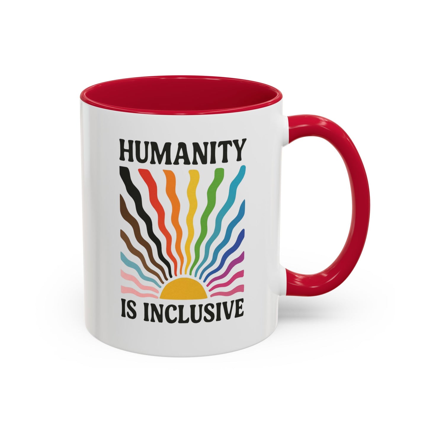 Pride Month Inclusive Humanity Coffee Mug, Pridemonth Merch, Bisexual Mug, Queer Mug, LGBT Mug, Lesbian Pride Mug