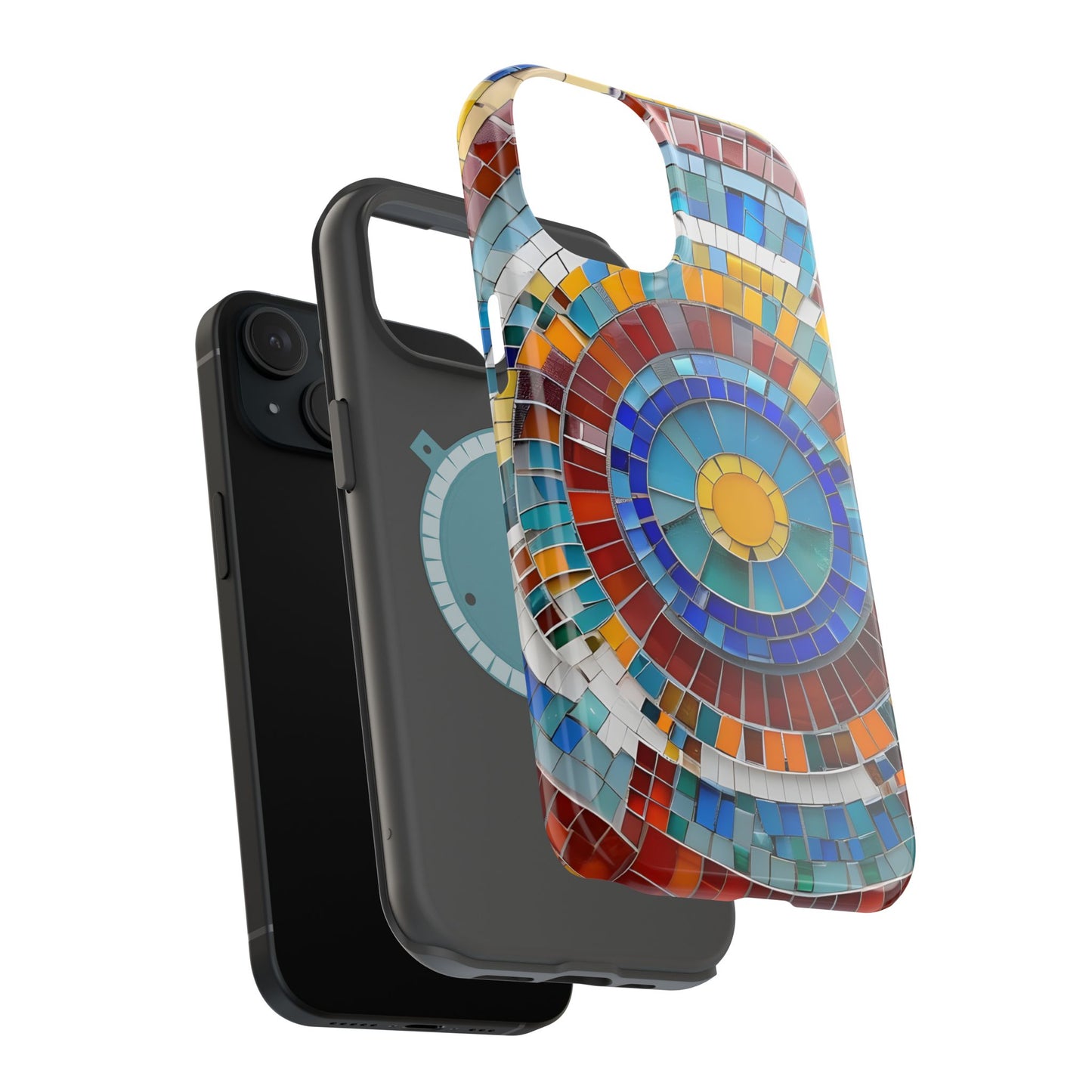 Vibrant Mosaic  iPhone Case - Colorful iPhone Cover, Unique Phone Accessory, MegSafe iPhone cover