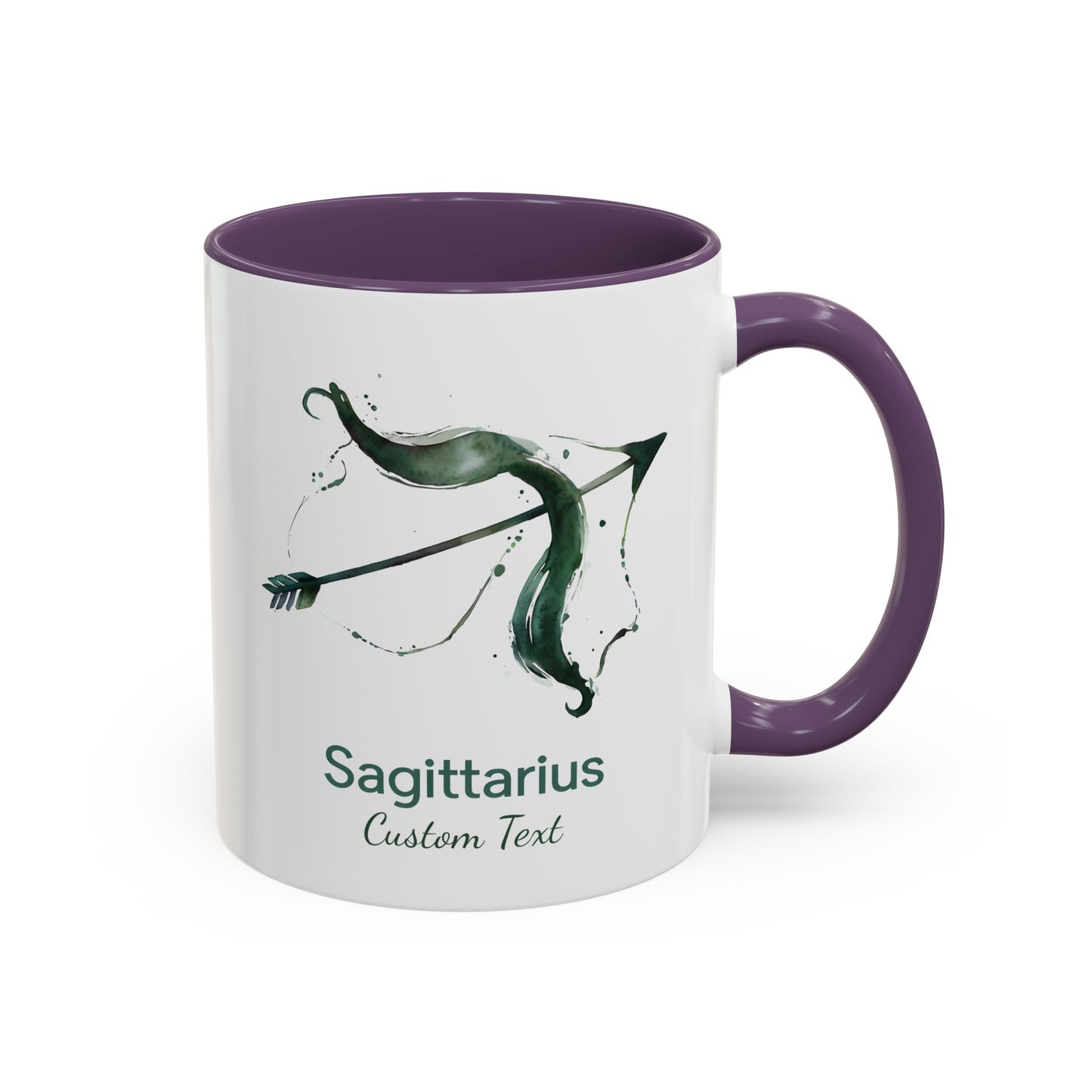 Personalized Sagittarius Accent Coffee Mug, Zodiac Mug, Astrology Mug, Custom Zodiac Gift, Birth Month, Sagittarius Zodiac Sign