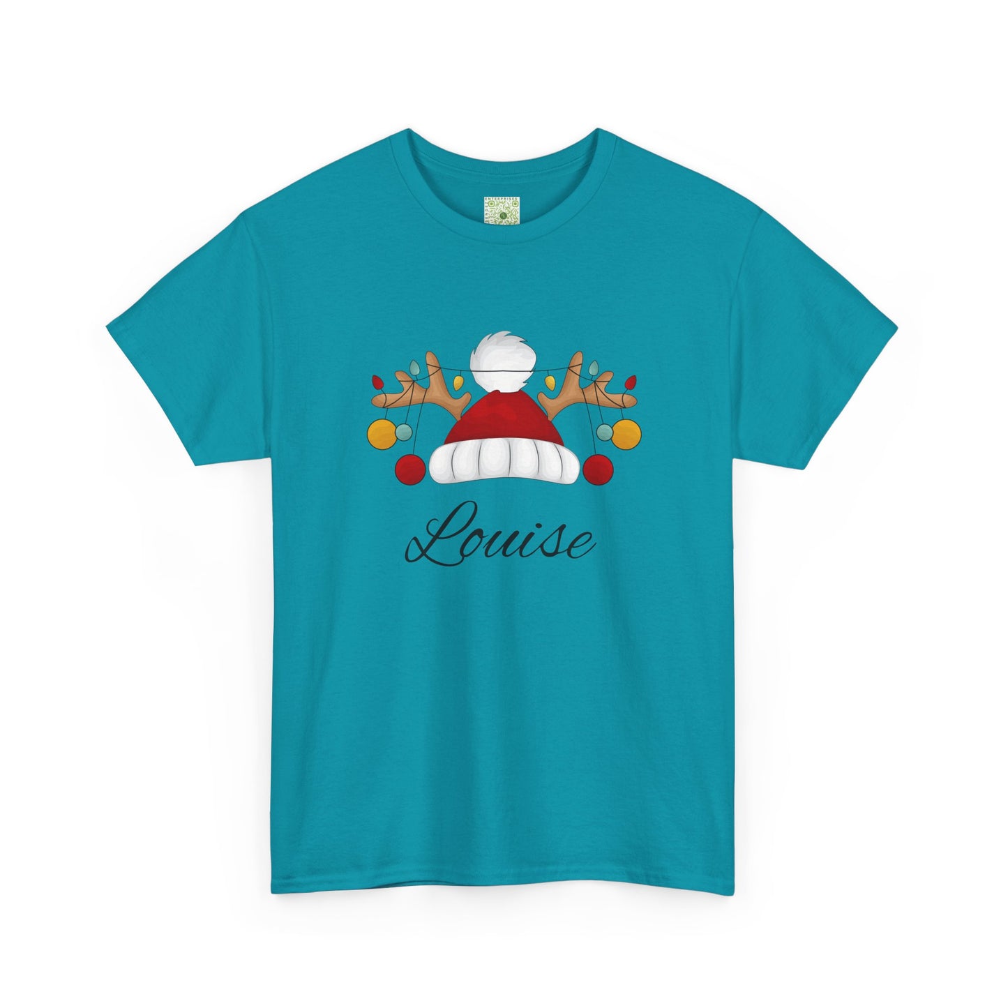 Santa Hat, Personalized Shirt, Reindeer Lights Christmas Shirt, Funny Holiday Tee, Matching Family Christmas Outfit, 2025 Gift