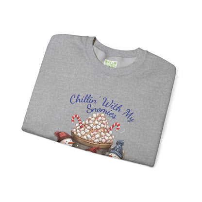 Chillin with my Snomies Sweatshirt, Snowman Apparel, Funny Snowman Shirt, Cute Snowman, Let It Snow, Snowman Lover Gift