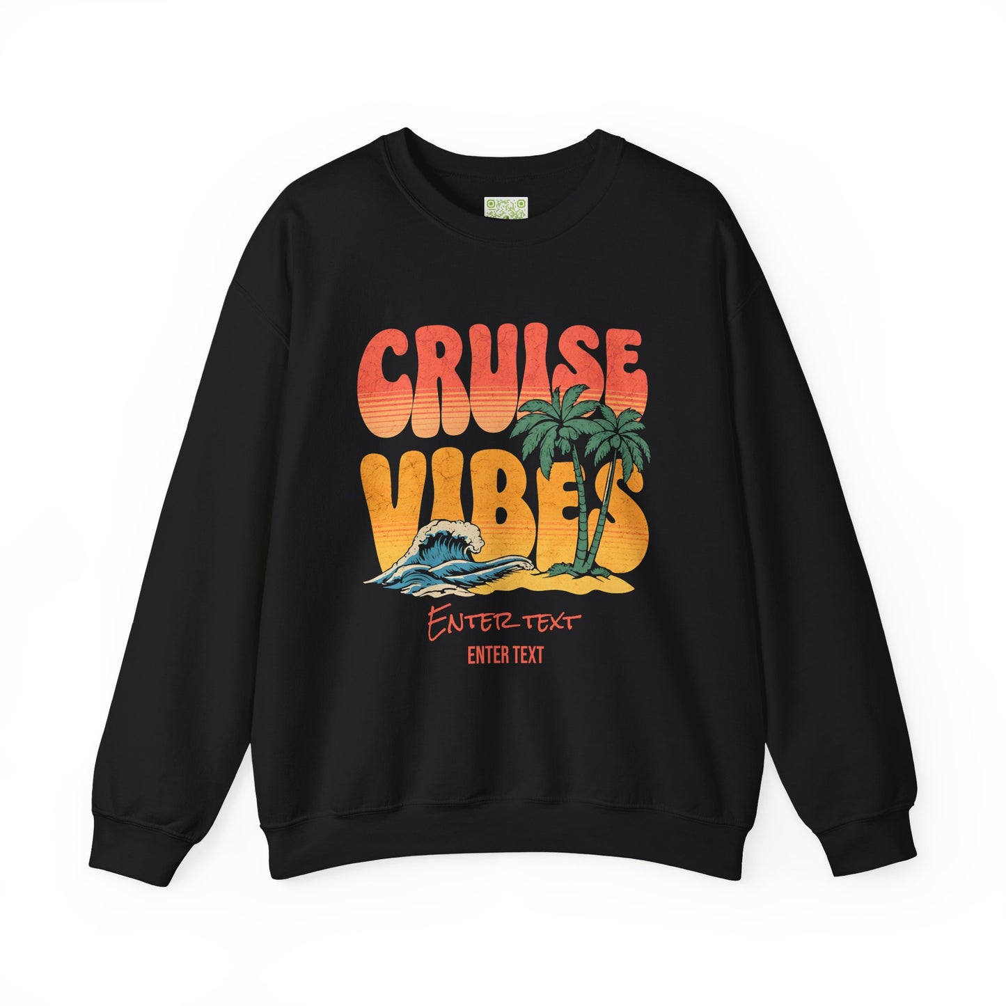 Retro Cruise Vibes Crewneck Sweatshirt, Summer Relaxation Style, Alaska Cruise, Caribbean Cruise, Girls Cruise