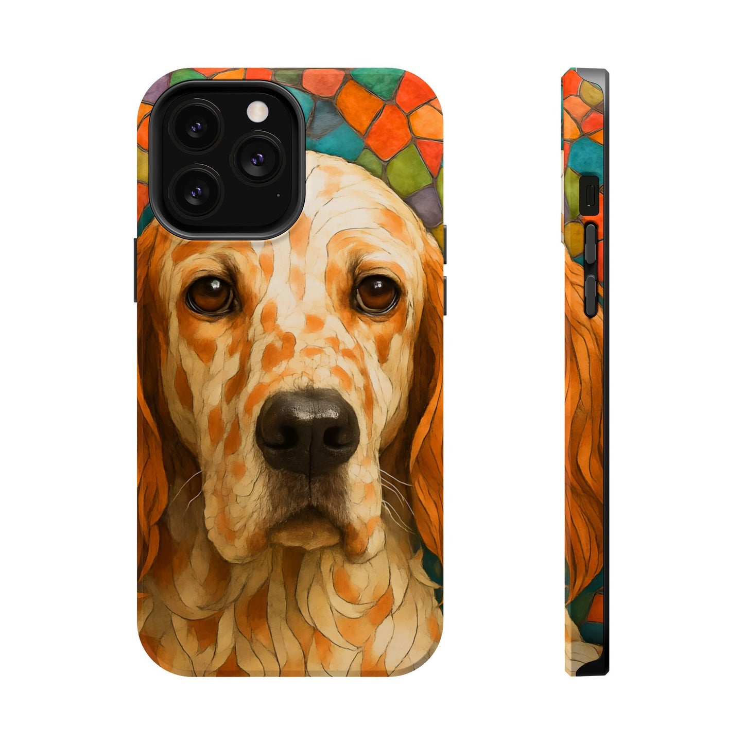 English Setter Mosaic Phone Case, Irish Setter, Dog Phone Case, iPhone Dog Case, Dog iPhone Case, Dog Lover Gift