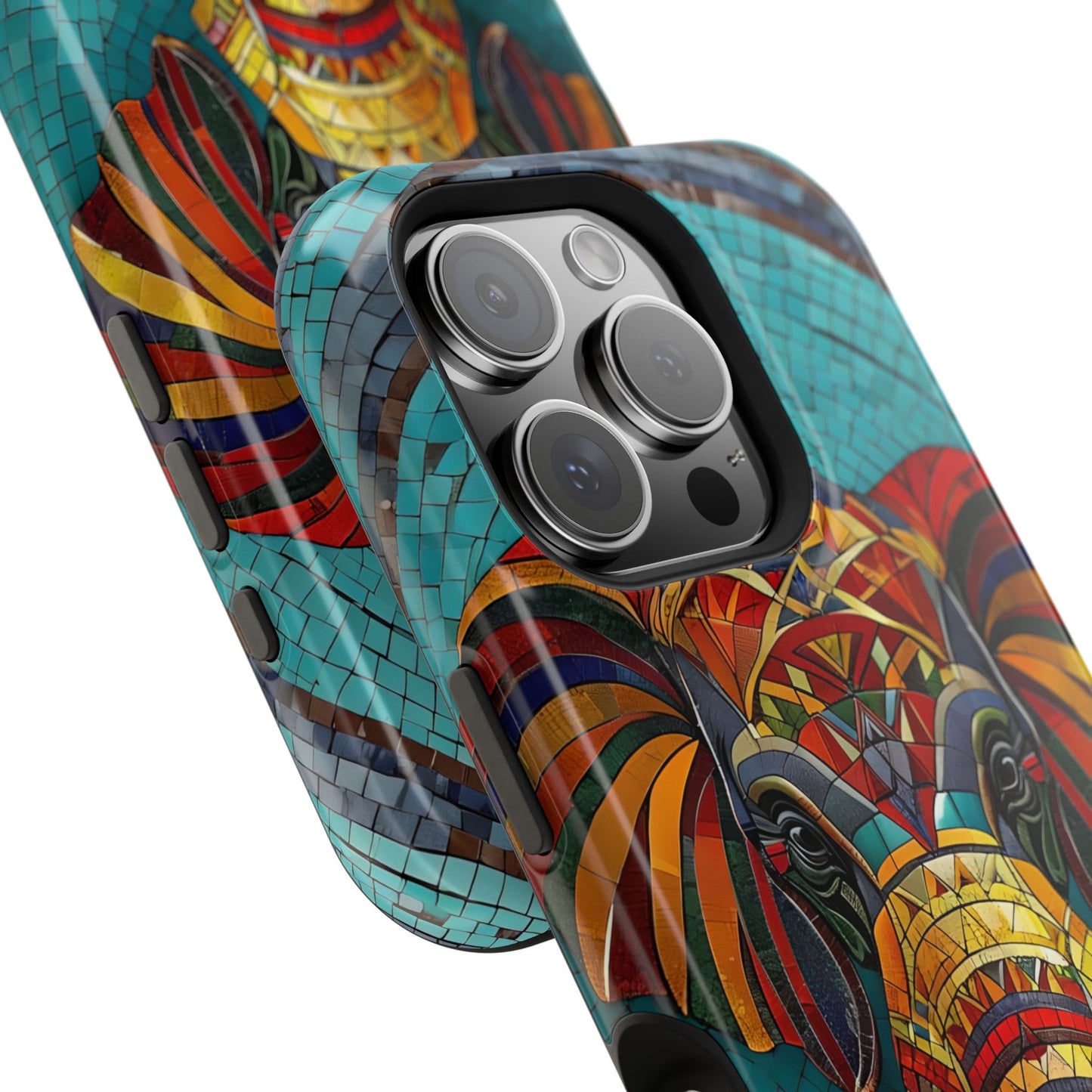 Artistic Elephant Phone Case, Elephant Case, Trendy iPhone Case, Elephant Lover Gift, Unique iPhone Case, Mosaic Design