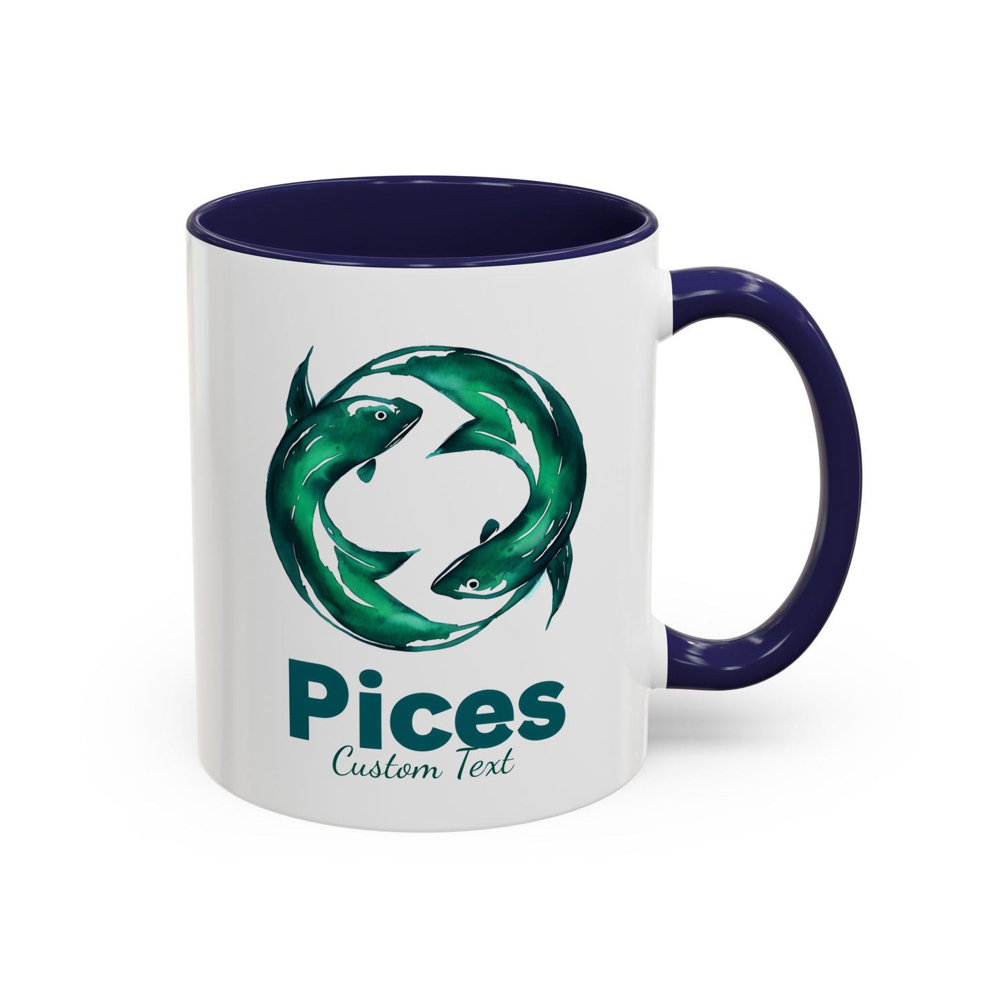 Personalized Pisces Accent Coffee Mug, Zodiac Mug, Astrology Mug, Zodiac Sign Mug, Custom Zodiac Gift, Pisces Birthday Gift