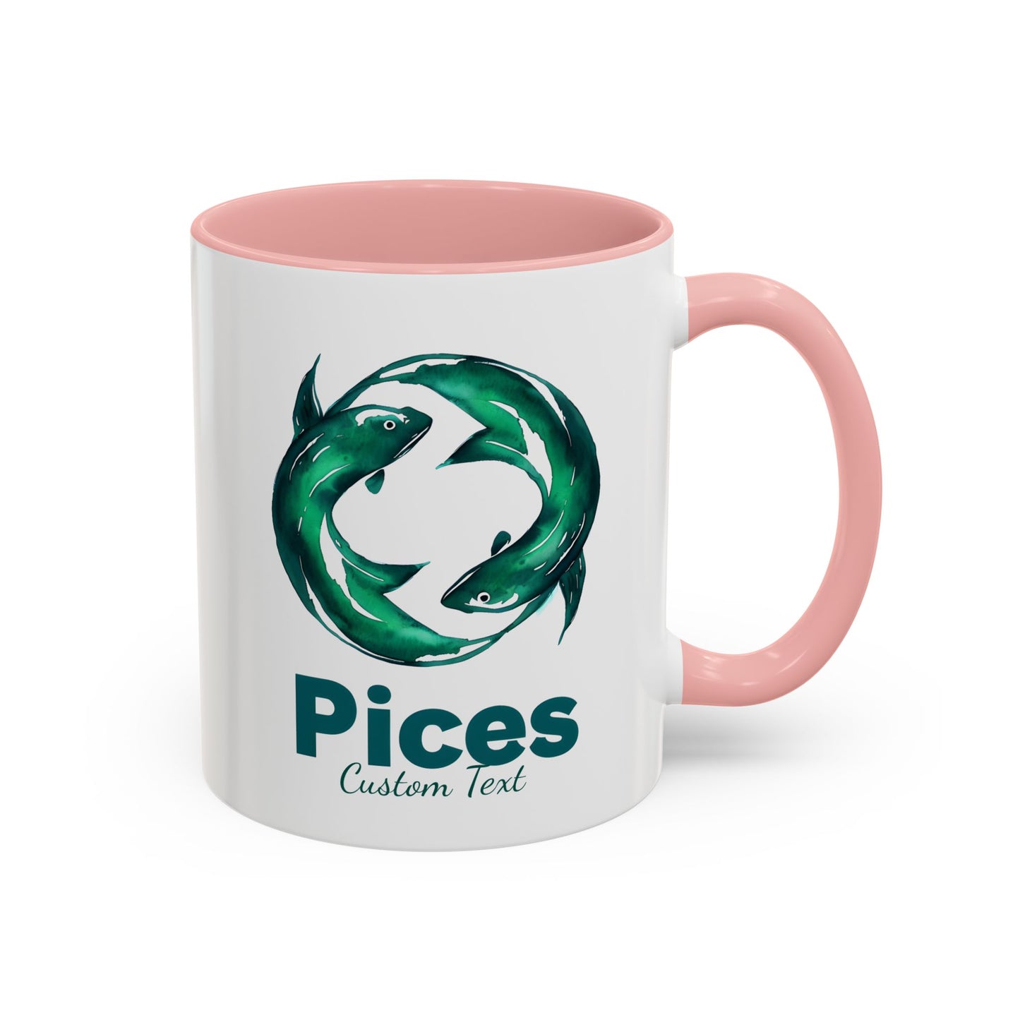 Personalized Pisces Accent Coffee Mug, Zodiac Mug, Astrology Mug, Zodiac Sign Mug, Custom Zodiac Gift, Pisces Birthday Gift
