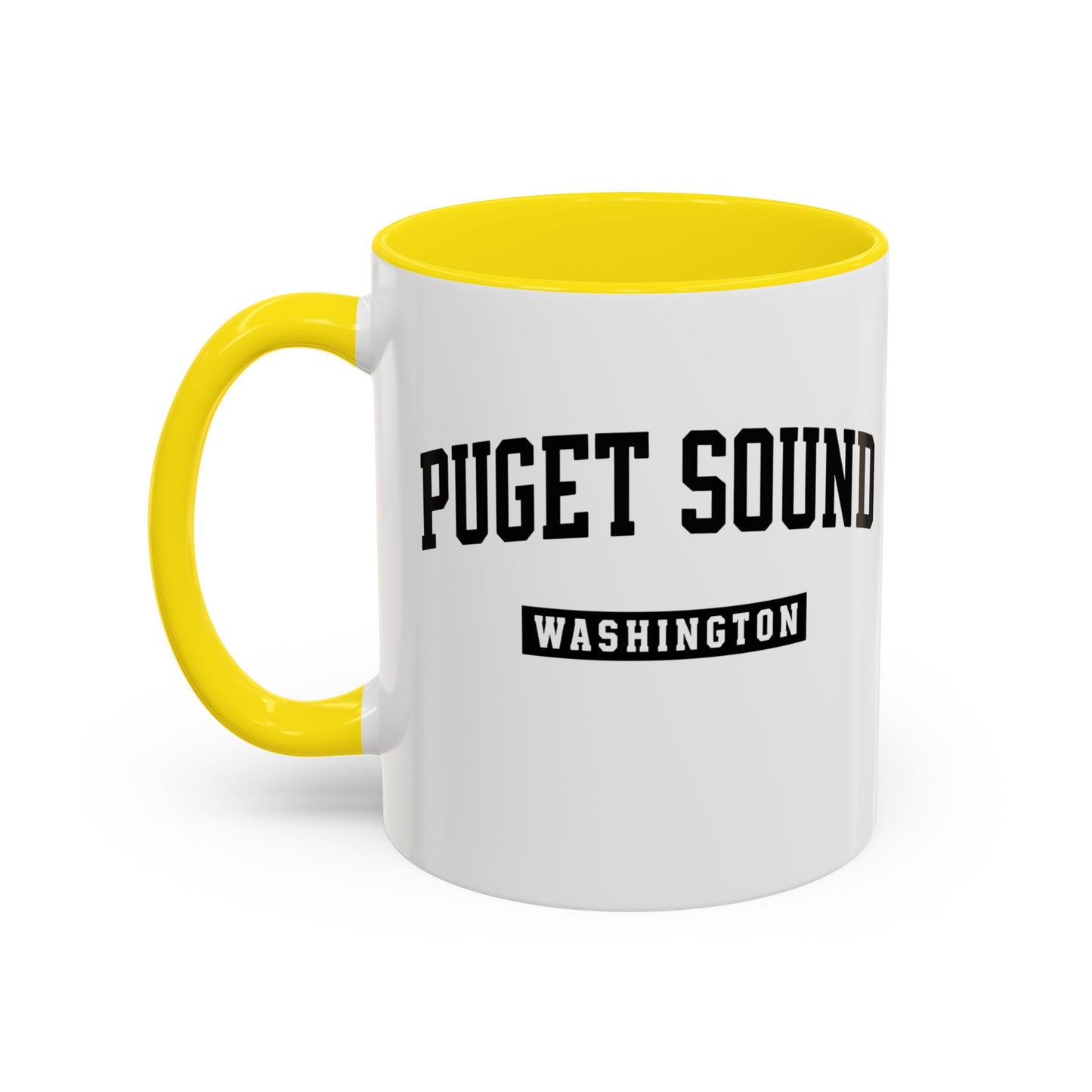 Puget Sound Washington Accent Coffee Mug, Tacoma, Puget Sound Gift, Puget Sound WA, Washington Souvenir, Puget Sound Mug