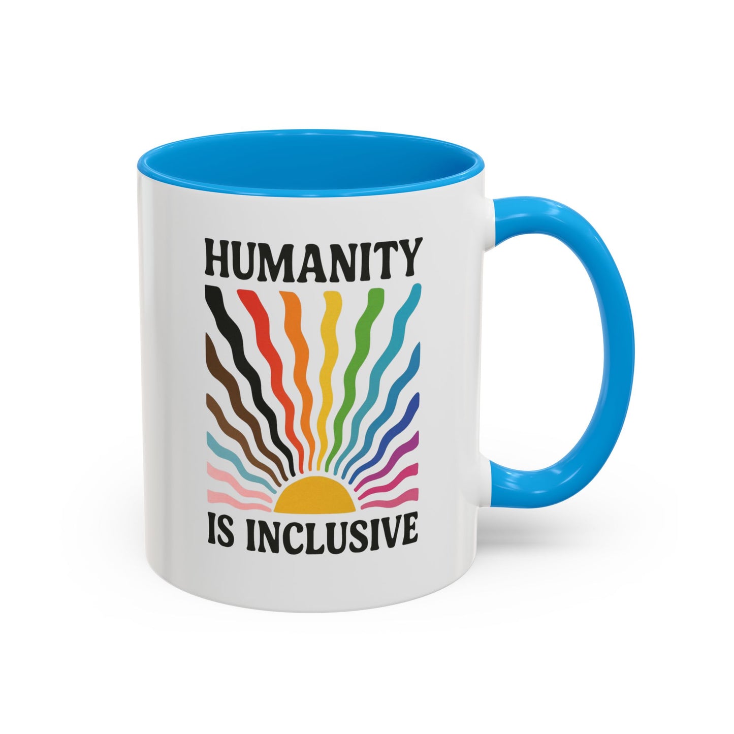 Pride Month Inclusive Humanity Coffee Mug, Pridemonth Merch, Bisexual Mug, Queer Mug, LGBT Mug, Lesbian Pride Mug