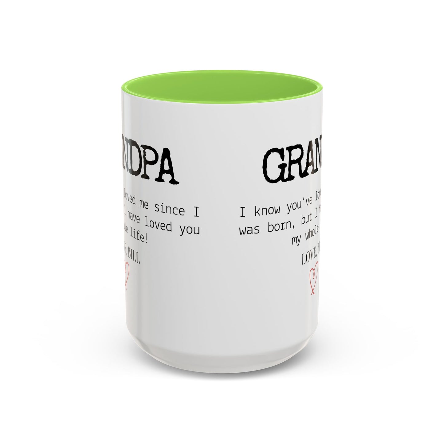 Personalized Grandpa Mug, Gift from Grandchild, Custom Message Coffee Cup, Grandpa Birthday Gift, Father’s Day Mug, Sentimental Gift for Grandpa