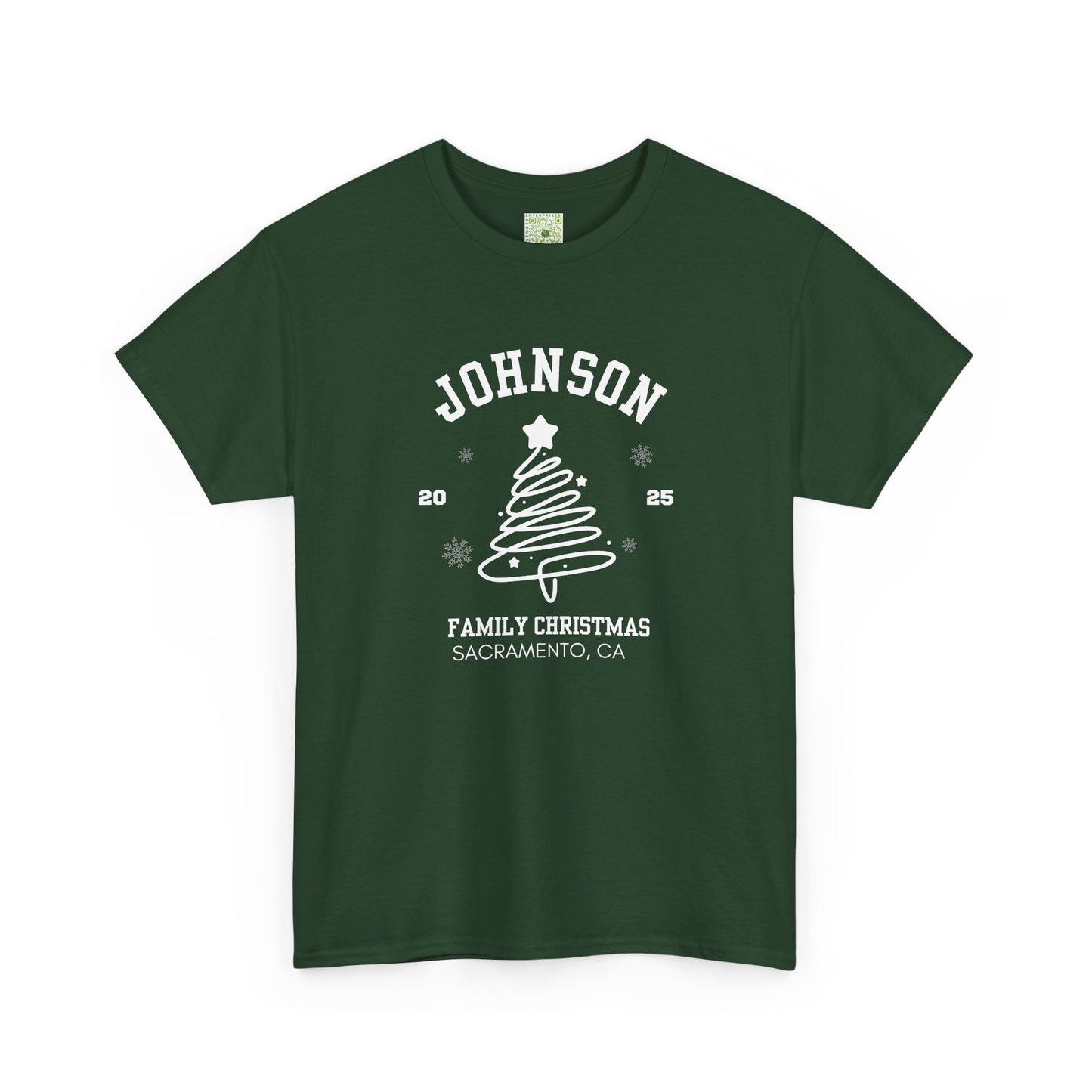 Christmas Shirt, Family Christmas Shirt 2025, Custom Holiday Tree Tee, Matching Family Vacation T-Shirt