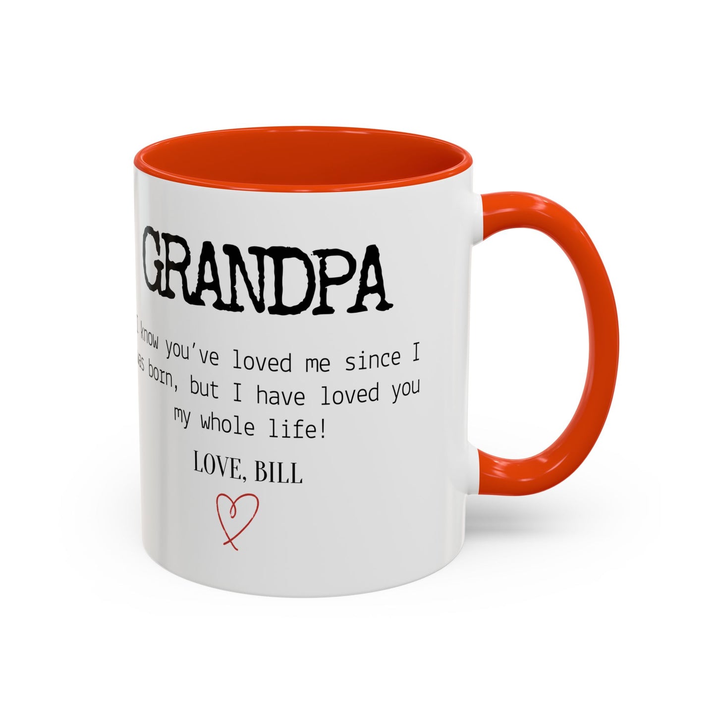 Personalized Grandpa Mug, Gift from Grandchild, Custom Message Coffee Cup, Grandpa Birthday Gift, Father’s Day Mug, Sentimental Gift for Grandpa