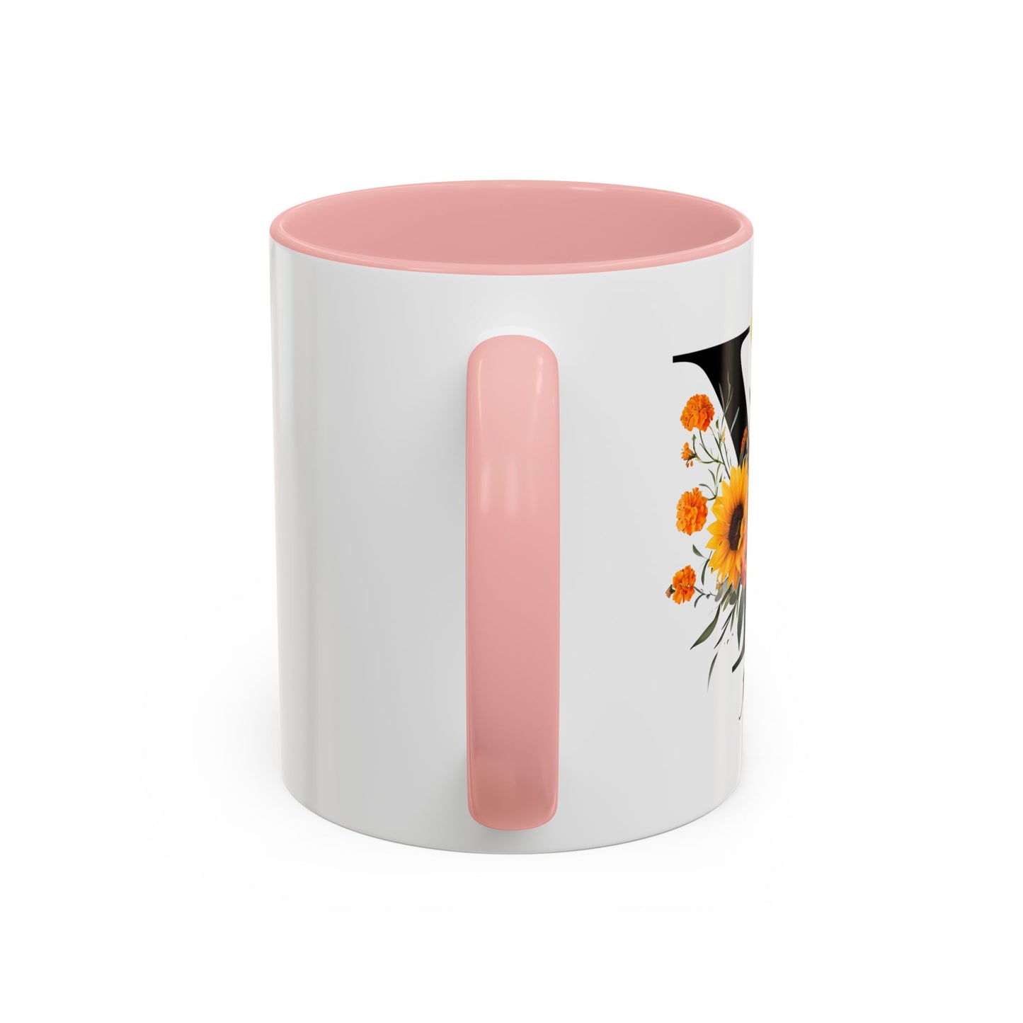 Personalized Floral Monogram - Letter Y - Elegant Accent Coffee Mug – Personalized Mothers Day Gift