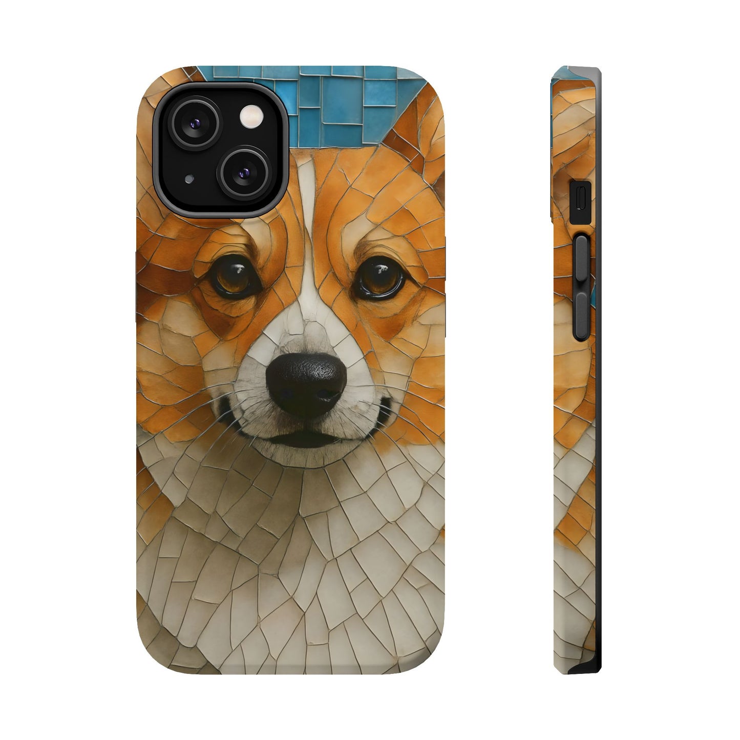 Corgi Mosaic Magnetic Tough Phone Case, Corgi Phone Case, Pembroke Welsh Corgi, Dog iPhone Case, Pet Phone Case