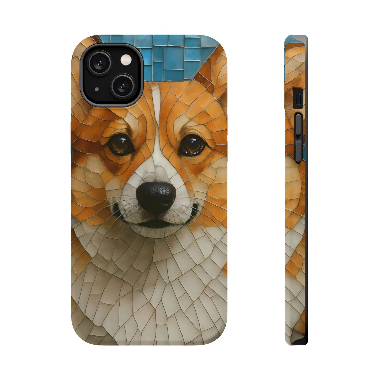 Corgi Mosaic Magnetic Tough Phone Case, Corgi Phone Case, Pembroke Welsh Corgi, Dog iPhone Case, Pet Phone Case