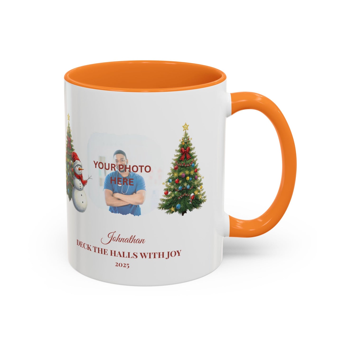 Personalized Snowman Mug with Custom Photo – Cute Christmas Cocoa Cup, Holiday Gift for Neighbors, Snowman Coffee Mug 2025