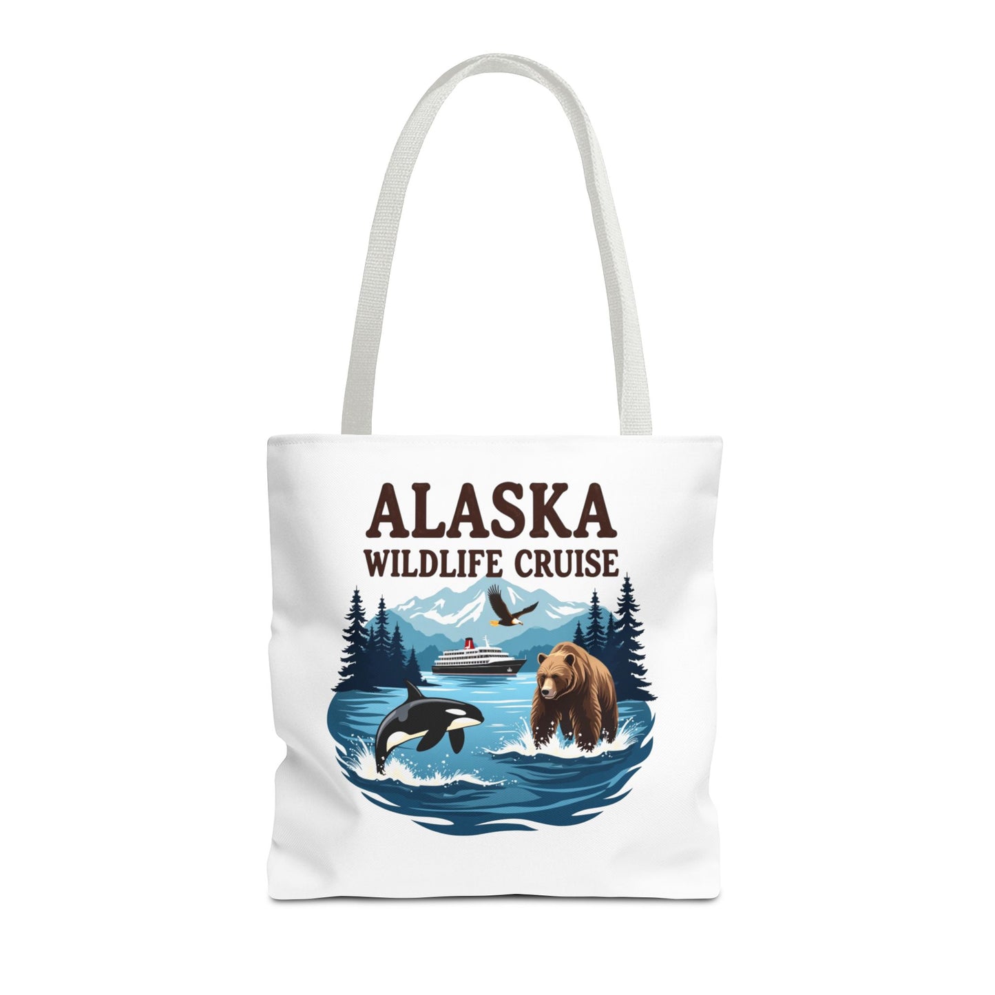 Alaska Wildlife Cruise Tote Bag, Adventure Lovers Gift, Cruise Squad 2025, Alaska Vacation Tote Bag, Alaskan Cruise Tote