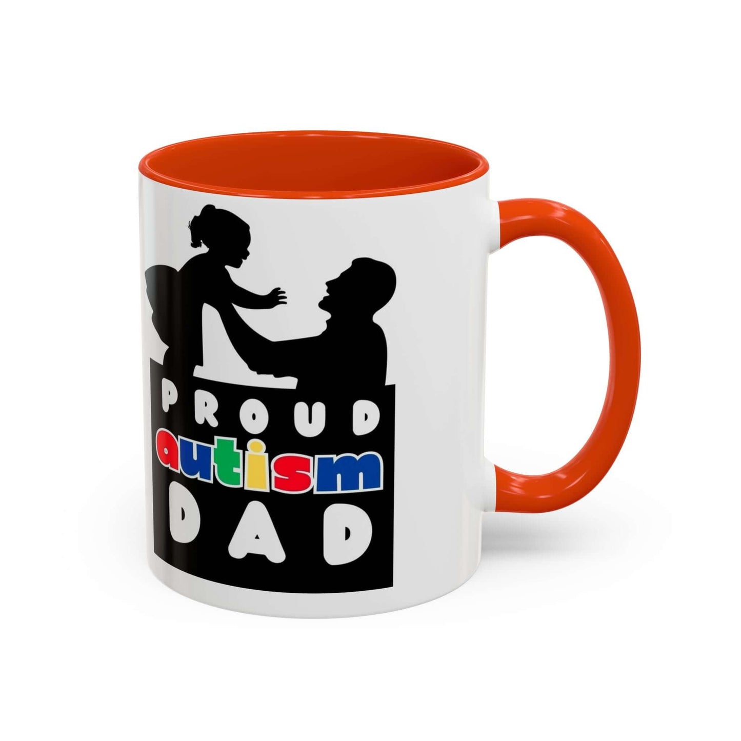 Autism Dad Multi Color Mug, Autism Spectrum Disorder, Neurodiversity Pride Merch, Autism Awareness, Inclusion Matters