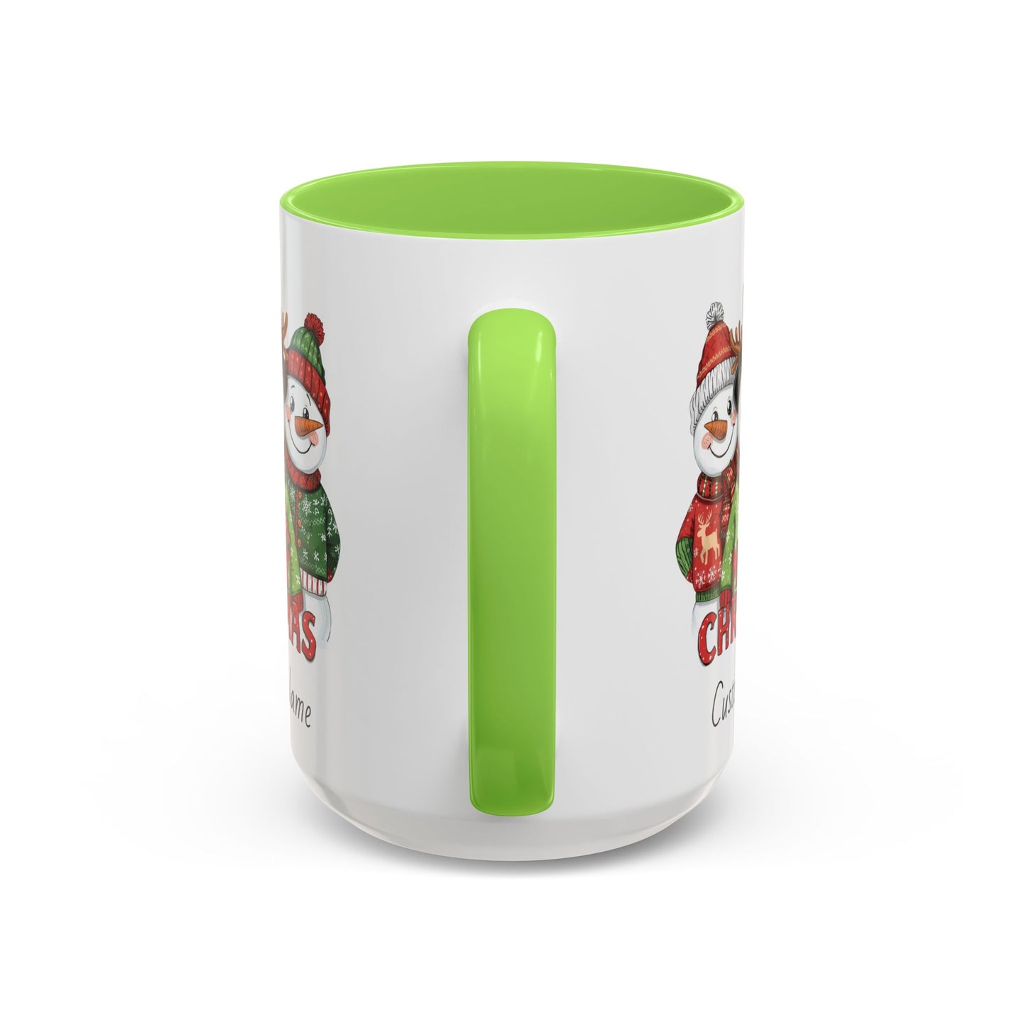 Cheerful Christmas Snowman Mug, Snowman Coffee Mug, Cute Christmas Mug, Snowman Gift for Her, Gift for Neighbors