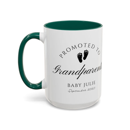 Promoted to Grandparents Mug, Pregnancy Announcement Coffee Cup, Baby Reveal Gift, New Grandparent Mug, Personalized Baby Announcement