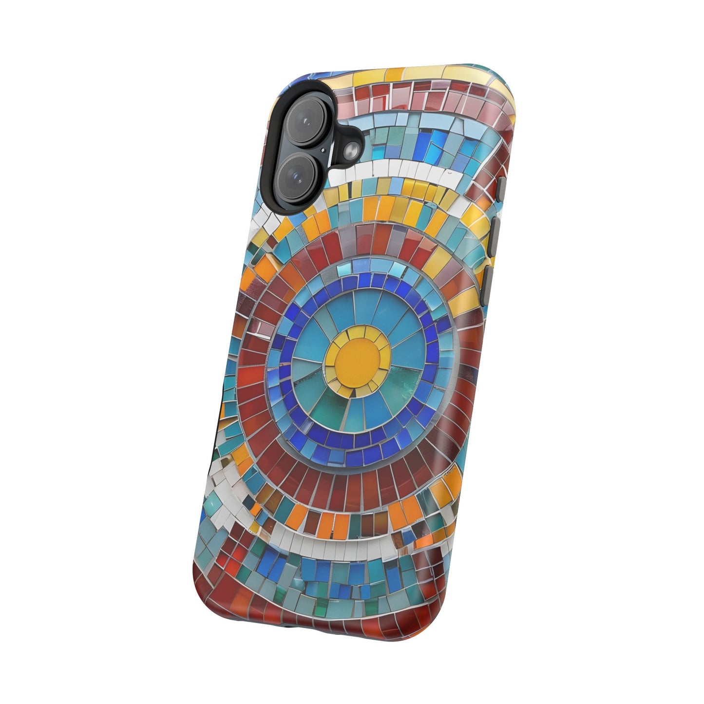 Vibrant Mosaic  iPhone Case - Colorful iPhone Cover, Unique Phone Accessory, MegSafe iPhone cover