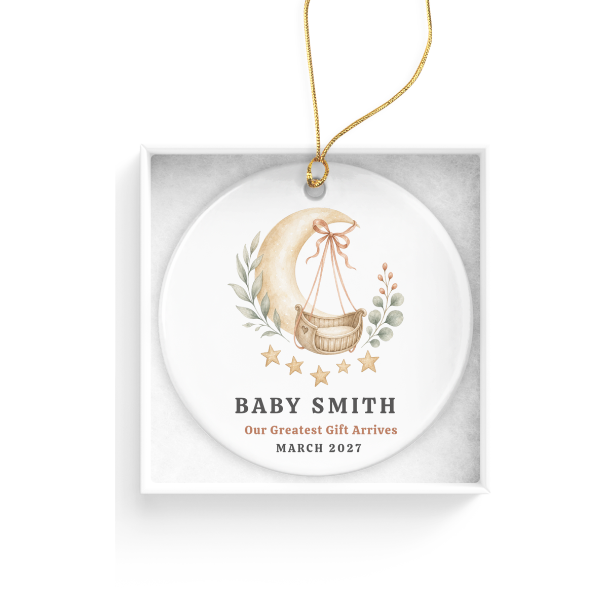 DESIGN G - Expecting & Pregnancy Announcement ornament