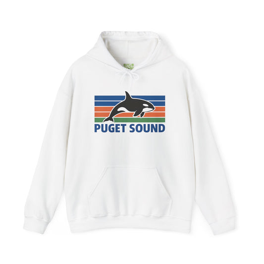 Vintage Puget Sound Orca Hoodie, Orca Shirts, Whale Sweatshirt, Respect The Locals, Whale Gifts, Whale Watching Shirt